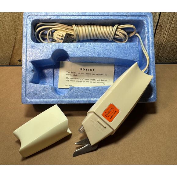 VTG 1960's Scovill Dritz 2 Speed Electric Scissors Tested Working With Box - Picture 5 of 10